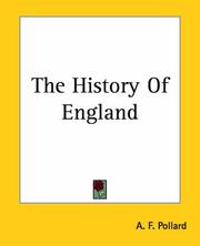 Cover of The history of England by A. F. Pollard