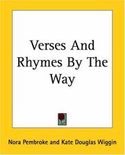 Front cover of Verses And Rhymes By The Way by Nora Pembroke