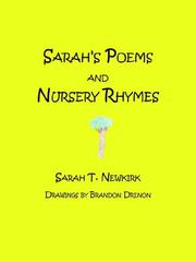 Front cover of Sarah's Poems And Nursery Rhymes by Sarah T. Newkirk