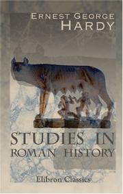 Front cover of Studies in Roman history by Ernest George Hardy