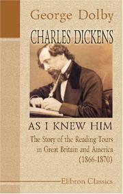 Front cover of Charles Dickens as I knew him by George Dolby