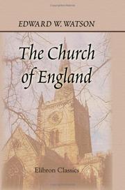 Front cover of The Church of England by Edward William Watson