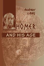 Front cover of Homer and His Age by Andrew Lang