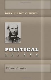 Front cover of Political essays by John Elliott Cairnes