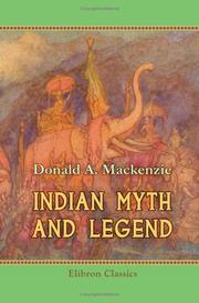 Cover of Indian myth and legend by Donald Alexander Mackenzie