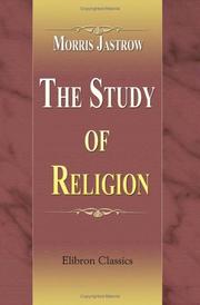 Cover of The study of religion by Morris Jastrow Jr.