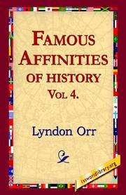 Front cover of Famous Affinities of History by Lyndon Orr