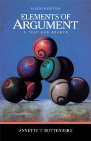 Front cover of Elements of Argument by Annette T. Rottenberg