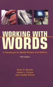 Cover of Working with words by Brian S. Brooks