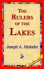 Front cover of The Rulers of the Lakes by Joseph A. Altsheler