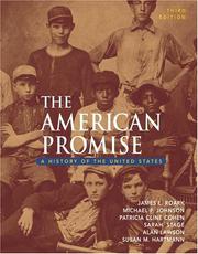 Front cover of The American promise by James L. Roark