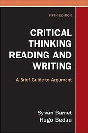 Cover of Critical Thinking, Reading, and Writing by Sylvan Barnet