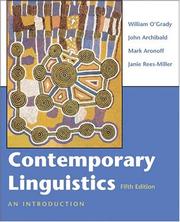 Cover of Contemporary linguistics by William D. O'Grady
