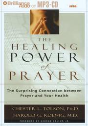 Cover of Healing Power of Prayer, The by Ph.D., Chester Tolson
