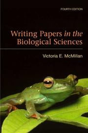 Cover of Writing papers in the biological sciences by Victoria E. McMillan