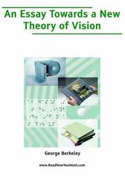 Front cover of Essay Towards a New Theory of Vision by George Berkeley