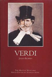 Cover of Verdi by Julian Budden