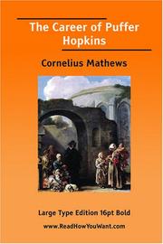 Cover of The Career of Puffer Hopkins by Cornelius Mathews
