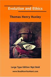 Cover of Evolution and Ethics by Thomas Henry Huxley