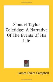 Front cover of Samuel Taylor Coleridge by James Dykes Campbell