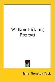 Front cover of William Hickling Prescott by Peck, Harry Thurston