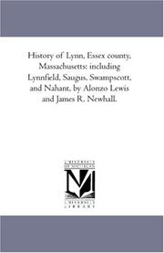 Front cover of History of Lynn, Essex county, Massachusetts by Alonzo Lewis