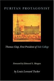 Front cover of Puritan protagonist by Louis Leonard Tucker