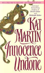 Front cover of Innocence Undone- (Kingsland #1) by Kat Martin