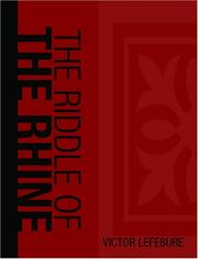 Front cover of The Riddle of the Rhine by Victor Lefebure