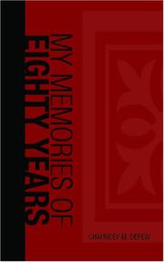 Front cover of My Memories of Eighty Years by Chauncey M. Depew
