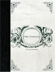 Front cover of Fire-Tongue by Sax Rohmer