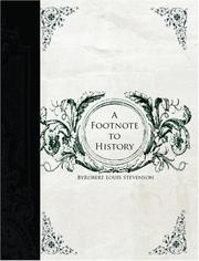 Front cover of A  footnote to history by Robert Louis Stevenson