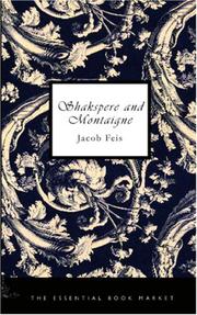 Front cover of Shakspere and Montaigne by Jacob Feis