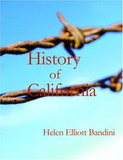 Front cover of History of California by Helen Elliott Bandini