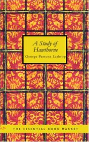 Cover of A Study of Hawthorne by George Parsons Lathrop