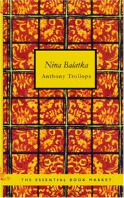 Cover of Nina Balatka by Anthony Trollope