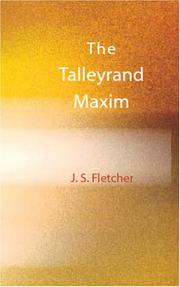 Front cover of The Talleyrand Maxim by Joseph Smith Fletcher