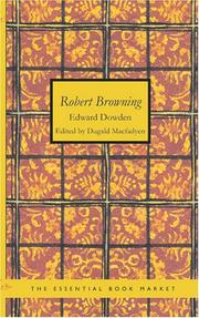 Cover of Robert Browning by Dowden, Edward