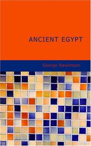 Cover of Ancient Egypt by George Rawlinson
