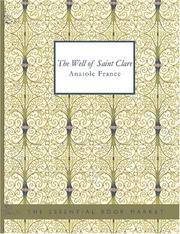 Cover of The well of Saint Clare by Anatole France