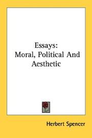 Cover of Essays by Herbert Spencer