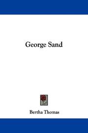 Cover of George Sand by Bertha Thomas