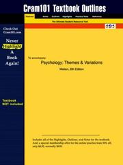 Cover of Psychology by Weiten