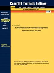 Front cover of Fundamentals of Financial Management (Cram101 Textbook Outlines - Textbook NOT Included) by Brigham
