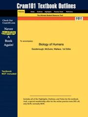 Front cover of Biology of Humans (Cram101 Textbook Outlines - Textbook NOT Included) by Goodenough