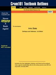 Front cover of Intro Stats (Cram101 Textbook Outlines - Textbook NOT Included) by DeVeaux