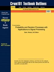 Front cover of Probability and Random Processes with Applications to Signal Processing (Cram101 Textbook Outlines - Textbook NOT Included) by Stark