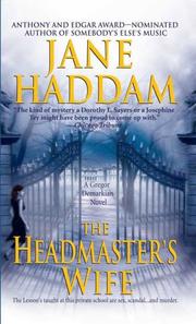 Front cover of The headmaster's wife by Jane Haddam
