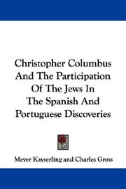 Cover of Christoph Columbus und der Anteil der Juden an den spanischen und portugiesischen Entdeckungen by Meyer Kayserling