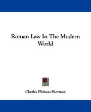 Cover of Roman law in the modern world by Charles Phineas Sherman
